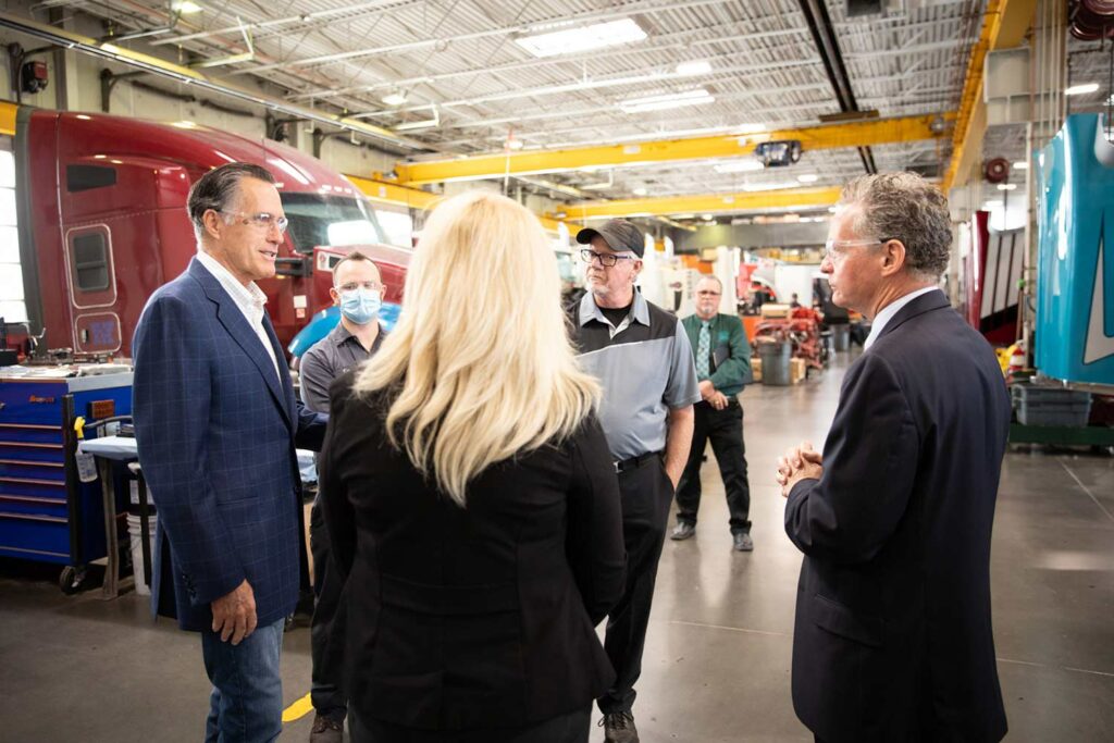 Mitt Romney visit to Utah Diesel Tech Pathways