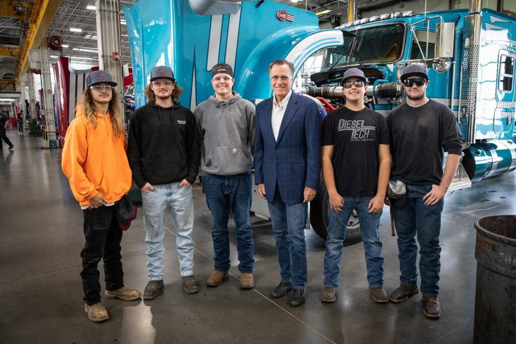Mitt Romney visit to Utah Diesel Tech Pathways